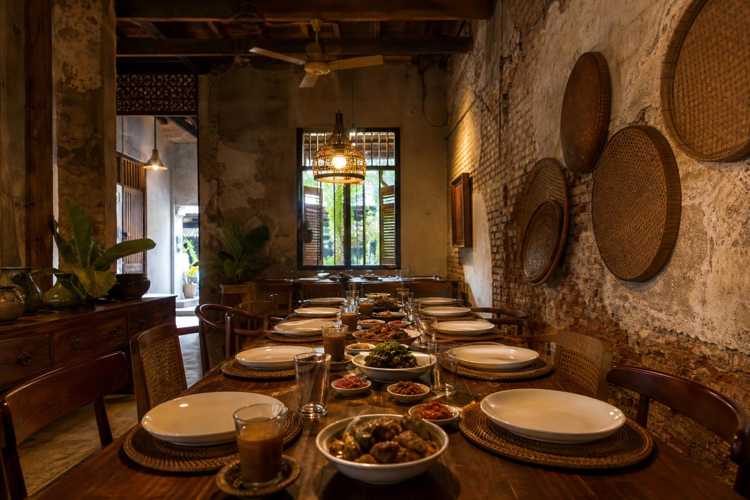 The dining room